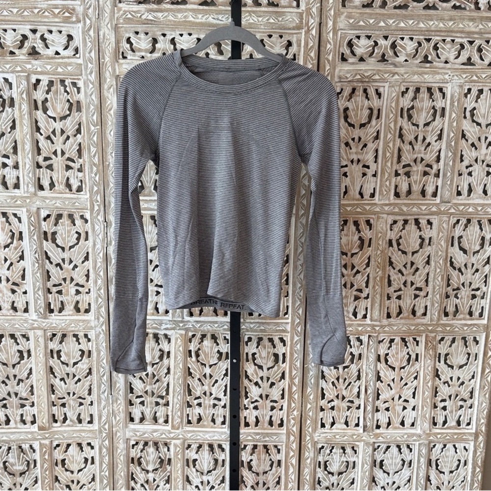 Gray Long Sleeve Women's Top